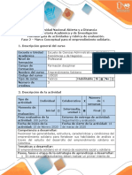 Guía de Actividades y Rúbrica de Evaluación - Fase 2 - Marco Conceptual para El Emprendimiento Solidario PDF