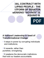 A Social Contract With The Filipino People: The Platform of Senator Benigno "Noynoy" S. Aquino Iii
