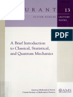 Oliver Buhler A Brief Introduction To Classical, Statistical, and Quantum Mechanics PDF