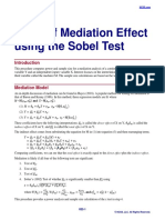 Tests of Mediation Effect Using The Sobel Test