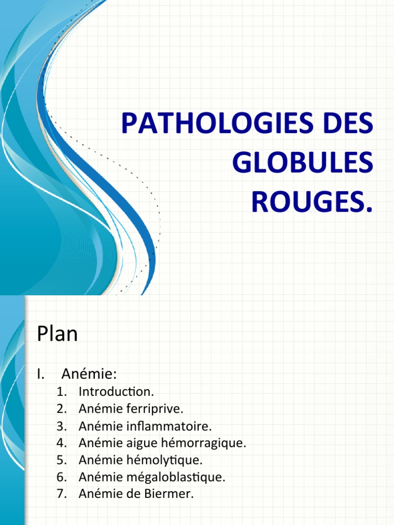 Session 2. Pathologie Des Globules Rouges-1 | PDF | Sciences et ...