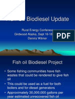 Fish Oil Biodiesel Update