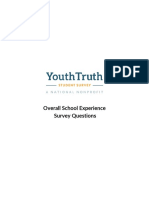 YouthTruth Survey Questions Overall School Experience