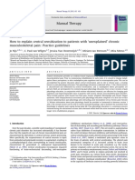 How To Explain Central Sensitization To Patients With Unexplained Chronic Musculoskeletal Pain Practice Guidelines PDF