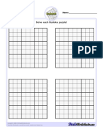 Blank Sudoku Grids v1