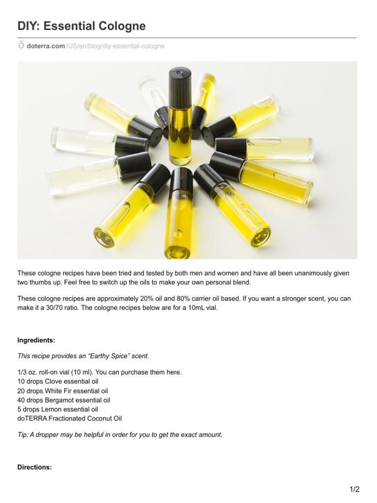 DIY Essential Cologne | PDF