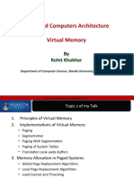 Advanced Computers Architecture Virtual Memory: Rohit Khokher