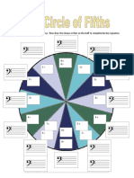 Circle of Fifths With Bass Key Signatures Color PDF