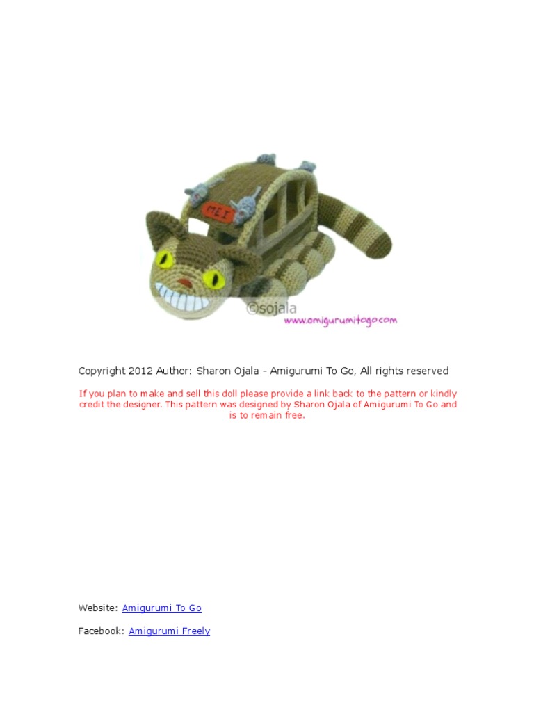 Cat Bus Pattern PDF | PDF | Amigurumi | Yarn
