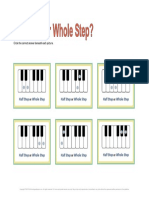 Music Theory Worksheet Half Step Whole Step PDF