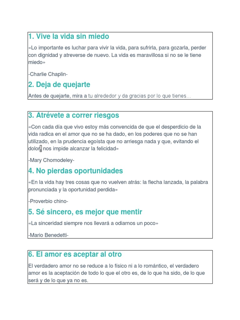 Cosas Que Debes Aprender en La Vida | PDF | Derecho | Relaciones ...