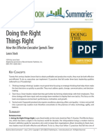 Doing The Right Things Right Summary PDF