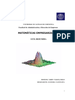 Guía resumida de Matemáticas Empresariales II