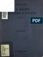 Hugo Riemann - Analysis of J.S.Bach's Wohltemperirtes I PDF
