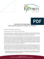(English) Lenten Letter 2020 - Vincentian Family