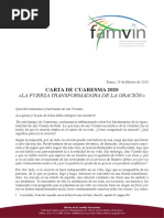 [Español] Carta de Cuaresma 2020 – Familia Vicentina  