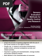 Sensory Panelist Training Methods | PDF | Taste | Odor