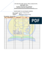 Daftar Hadir MGMP 2020