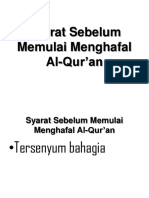 Syarat Sebelum Memulai Menghafal Al-Qur’an