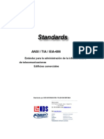 Cabling Standard - TIA 606 - Administration Standard For The Telecommunications Infrastructure of Commercial Buildings - En.es PDF