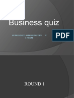 Business Quiz: Muhammed Asharudheen E I PGDM