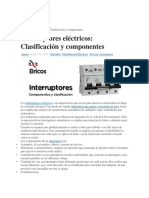 Interruptores eléctricos: tipos y componentes