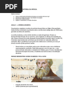 AULA 3 PANORAMA DA HISTÓRIA DA MÚSICA 