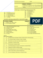 PHYSICAL AND CHEMICAL PROPERTIES AND CHANGES_Worksheet_Solutions