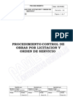 CC-P-001 Procedimiento Control de Obras Por Liictacion y Orden de Servicio