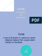 Circles Vocab and Properties 1