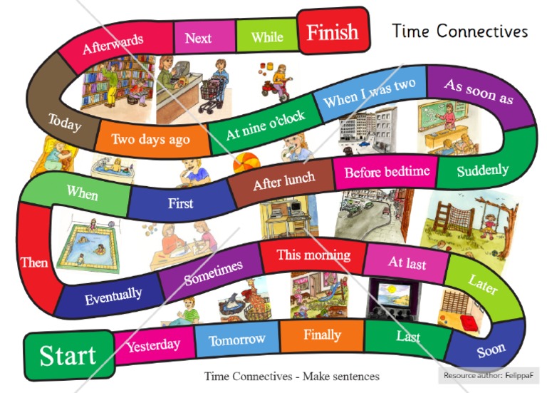Time Connectives Board Game