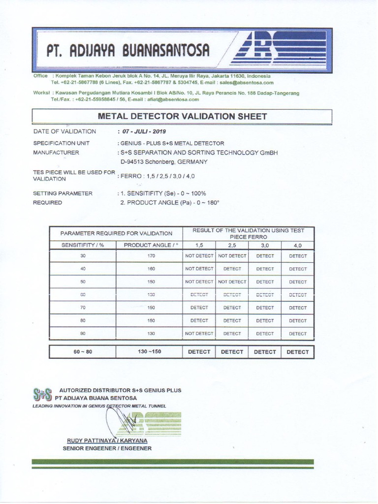 Metal Detector Validation Sheet C PDF | PDF | Nature