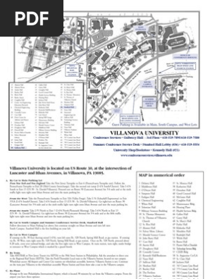 Villanova Campus Map Pdf Map And Directions 11-10 | Pdf | Public Transport | Sustainable Transport