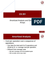 Amortized Analysis and Dynamic Arrays