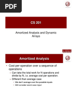 Amortized Analysis and Dynamic Arrays