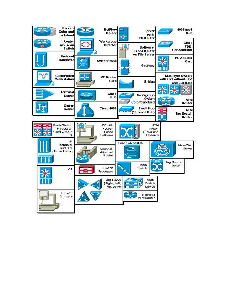Iconos Redes.. | PDF | Router (Computing) | Network Switch