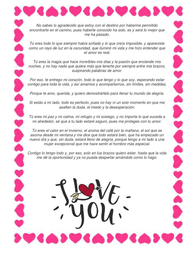 Poemas De Amor Para El Hombre De Mi Vida