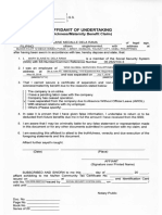 Affidavit of Undertaking (Sickness-Maternity Benefit Claim) - MEMDR PDF