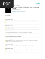 Start Small - Stay Small - A Developer's Guide To Launching A Startup