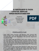 analisis rhodamin b pada lipstik dengan spektrofotometer (kel.5A).pptx