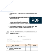 Lembar Pengamatan Pratek Pembelajaran