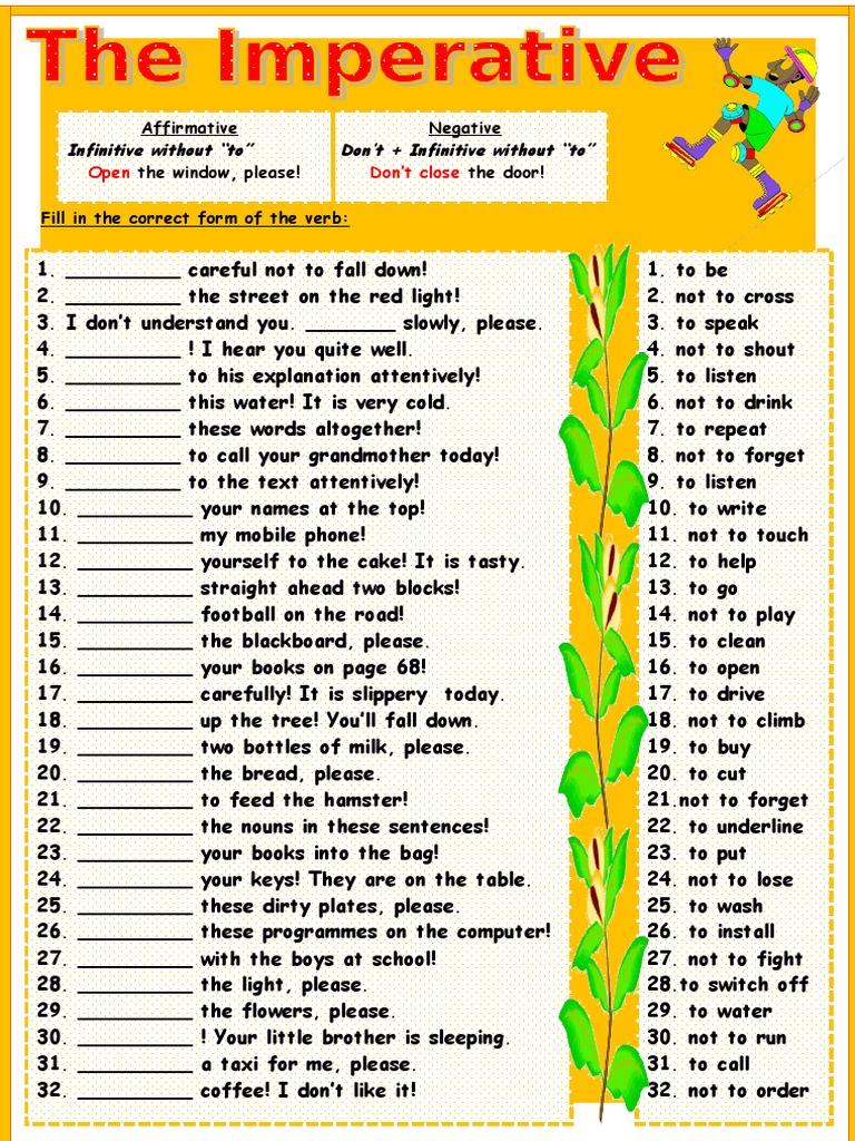 Imperative Mood Exercises and Key | PDF | Linguistic Typology | Grammar