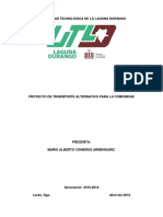 Proyecto de transporte alternativo y apoyo comunitario