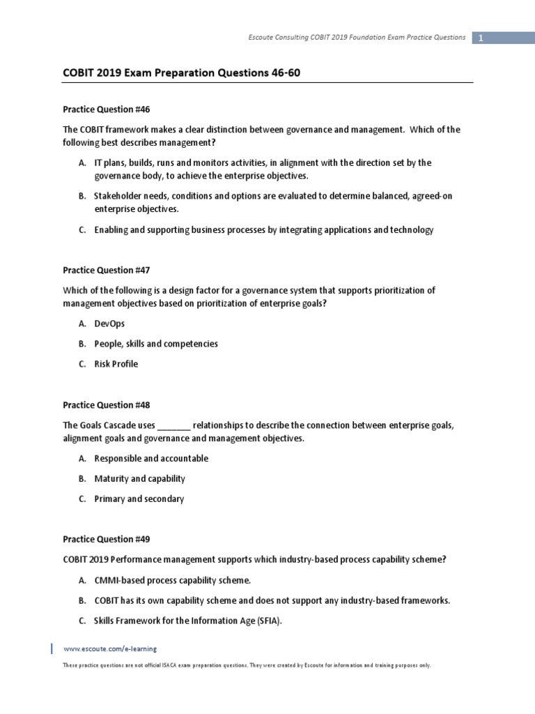 COBIT-2019 Deutsche Prüfungsfragen
