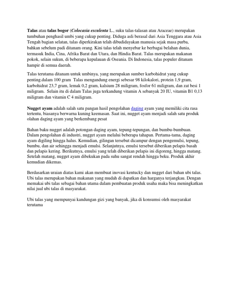 Talas Atau Talas Bogor PDF