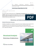 Determinacy and Indeterminacy Notes For Civil Engineering