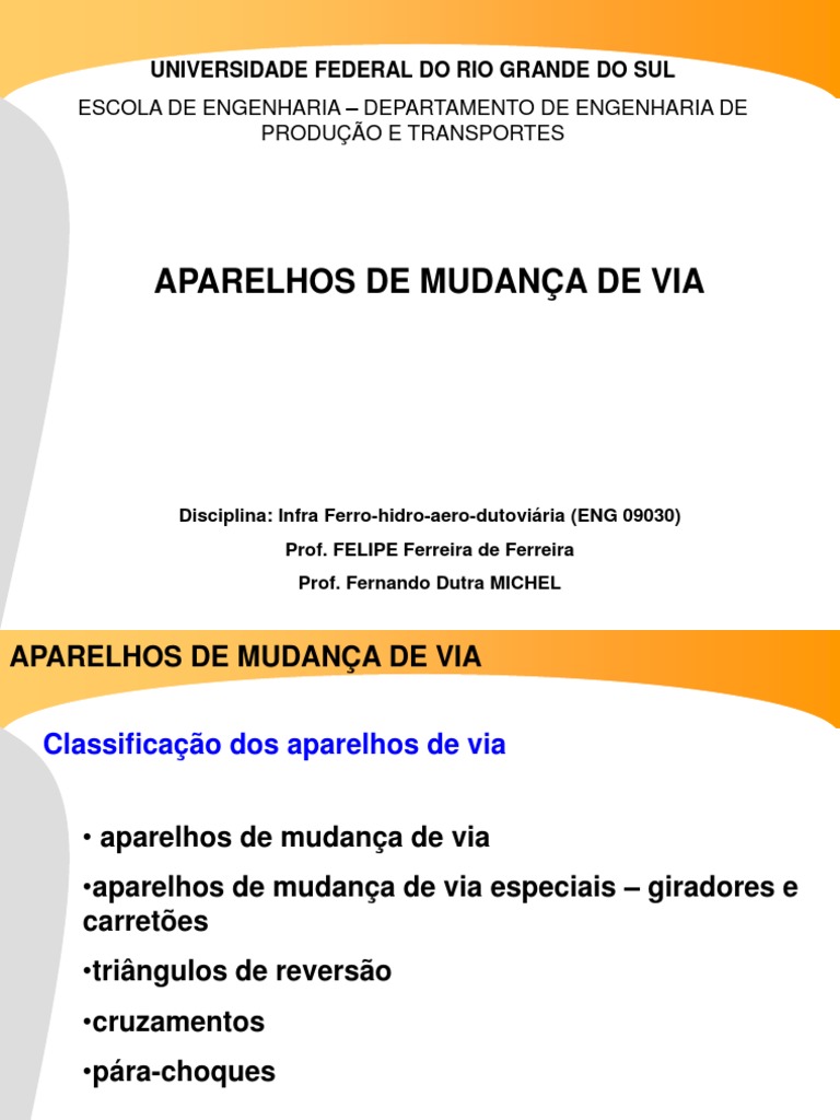 Aparelhos de Mudança de Via em Ferrovias | PDF | Engenharia de ...