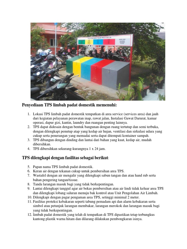 Desain TPS Limbah Padat Domestik | PDF | Griya & Taman