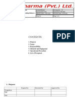 Sop For Operating Top Loading Balance