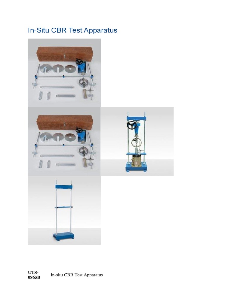 In Situ CBR Test Apparatus | PDF